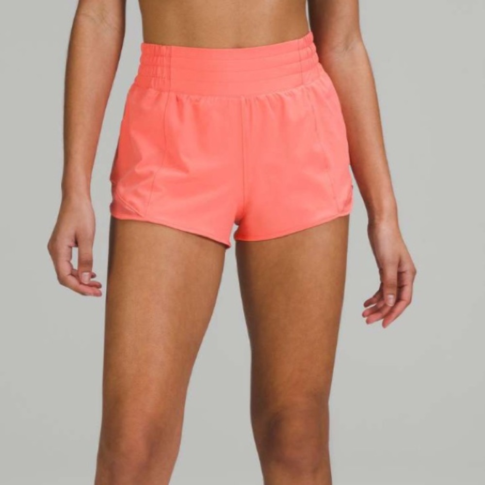 lululemon Raspberry Cream hotty hot shorts 2.5in high rise